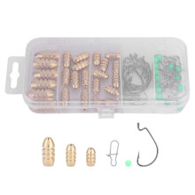 Juego de accesorios para pesca, plomos de cobre y latón, resistentes y duraderos, anticorrosión y resistentes al desgaste para la pesca de lubina