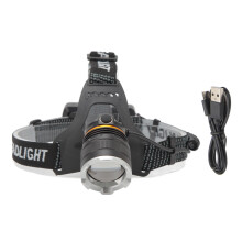 Camping-Stirnlampe: Zoom-verstellbare Stirnlampe für maximale Flexibilität, Cree-LED-Lampe garantiert hervorragende Ausleuchtung, wiederaufladbar