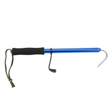 Fishing Gaff Tool With Retractable Pole Lightweight Aluminum Body Stainless Steel Hook For Offshore Ice Fishing Non Slip Grip Compact Design Versatile