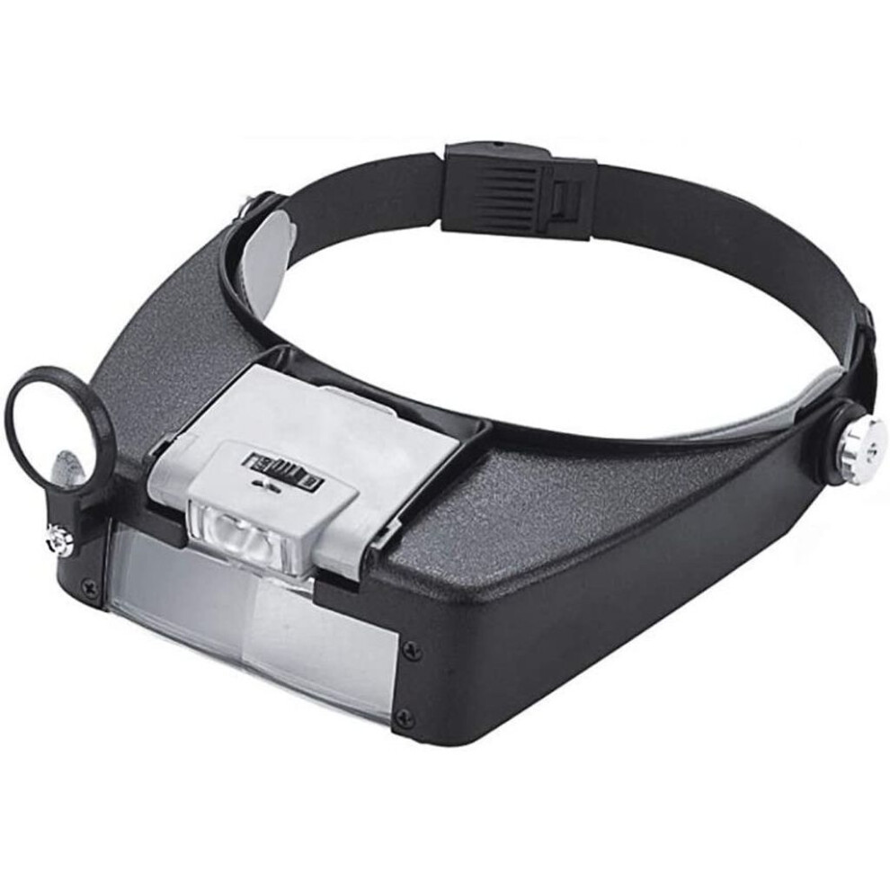 Professional Headband Magnifier, Adjustable Super-Bright Leds With Detachable Worklight For Optimal Illumination, Craftsmanship And Precision In Low L