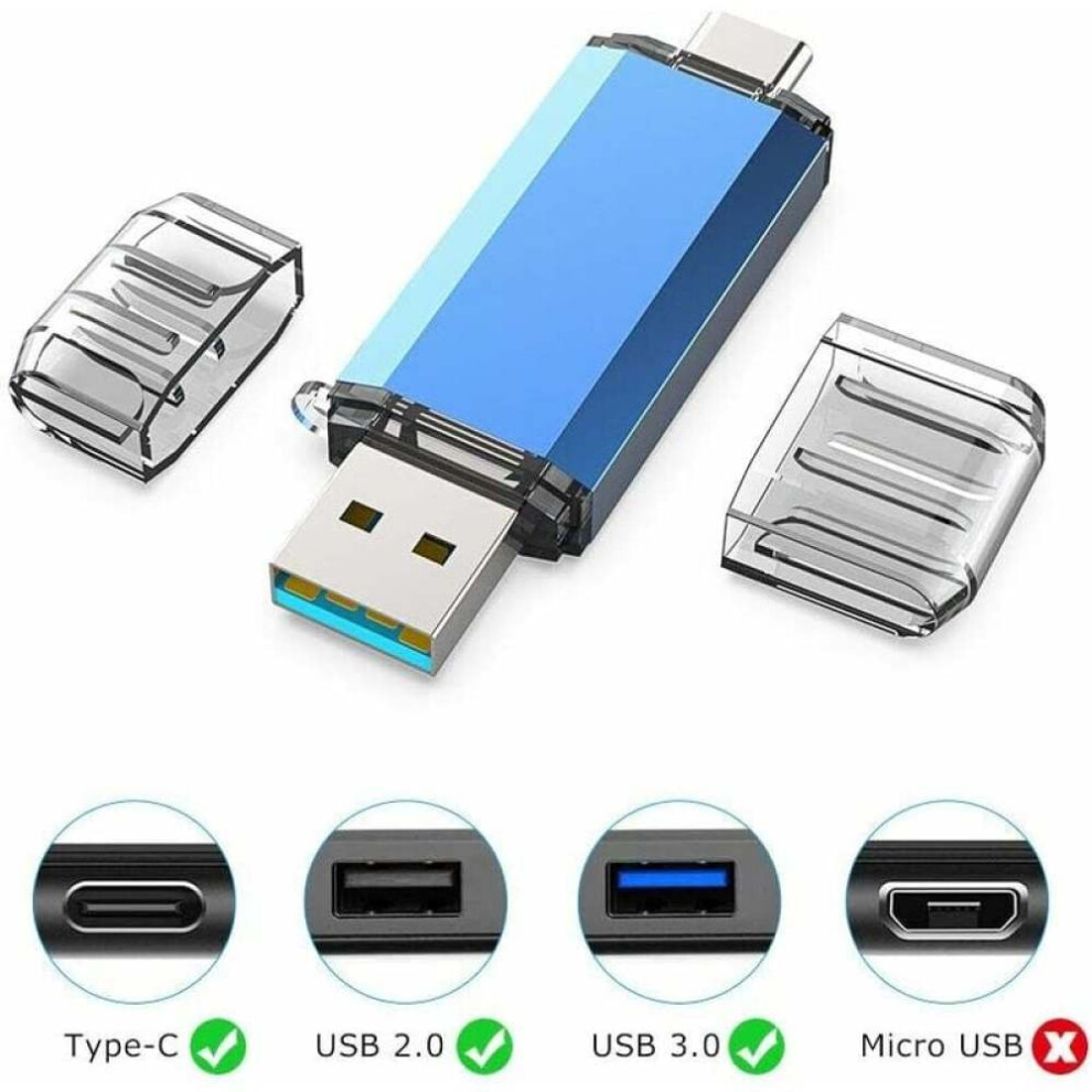 Super-Speed Usb 3.0 Interface Dual Otg Thumb Drive, Waterproof Design Usb Flash Drive For Smartphones With Otg Function Like Samsung, 64 Gb 9169997248565