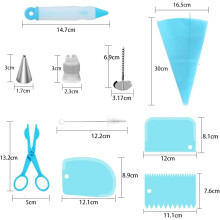 Kit professionale per la decorazione di torte, accessori per la pasticceria con sac à poche riutilizzabili, beccucci in acciaio inossidabile per