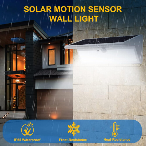 Monocrystalline Silicone Solar Panel Security Lamp, IP65 Water Proof Outdoor Motion Sensor Lights 1