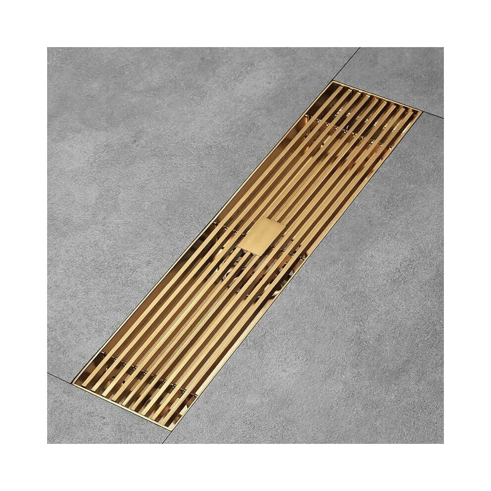 Linear Shower Drain, 304 Stainless Steel High Drainage Capacity Anti-Clogging Floor Drain With Decorative Solutions For Shower Rooms And Bathrooms 9169997248640
