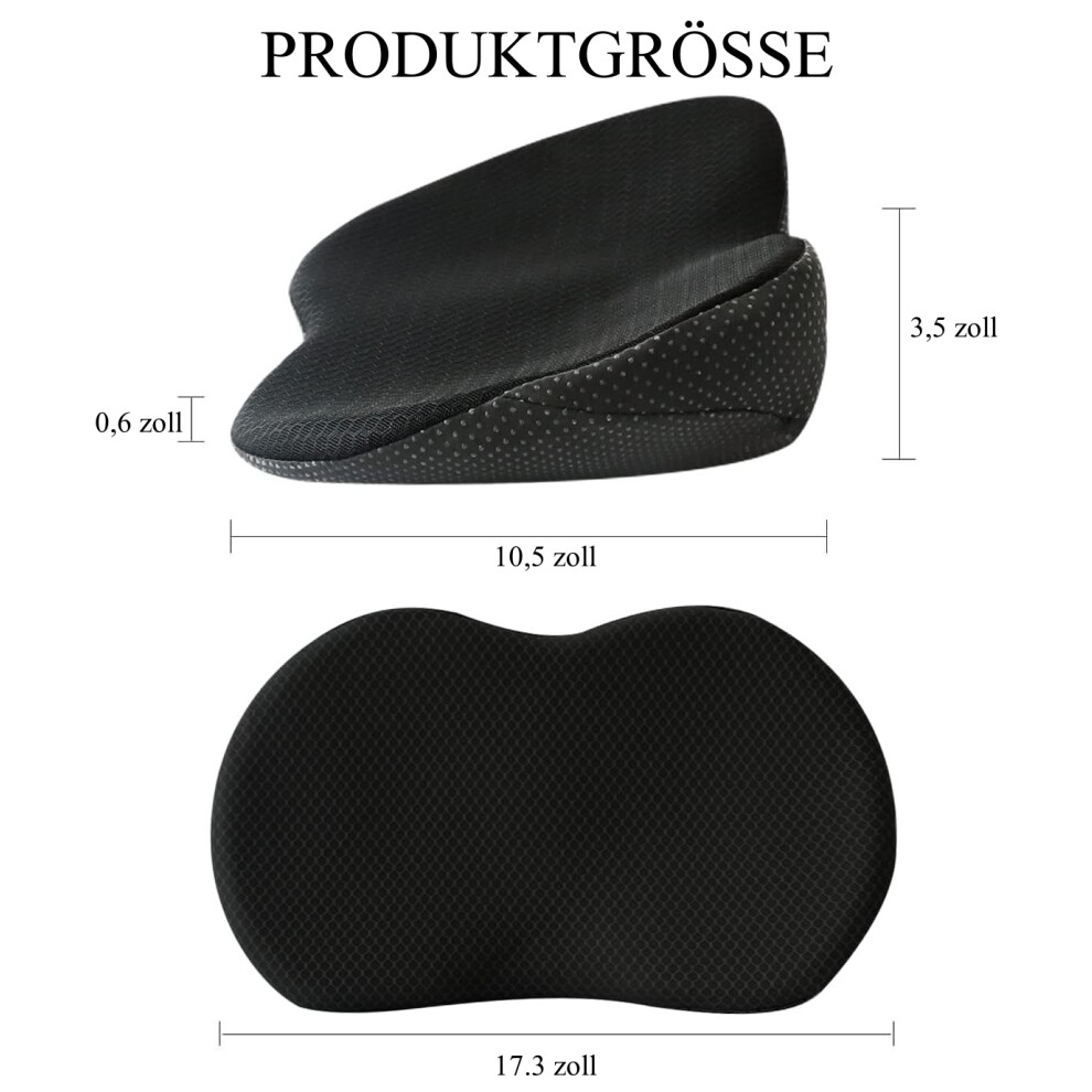 Ergonomic Car Seat Cushion, Posture Correction & Pain Relief Memory Foam Lumbar Support, Improved Visibility & Stress Relief For Short Drivers 9169997248329