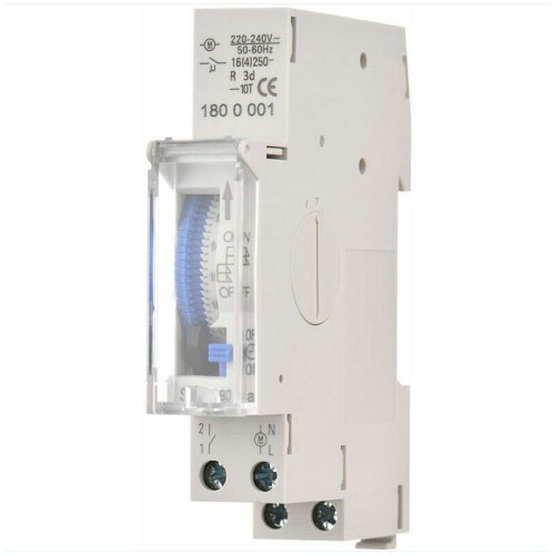 Mechanical Timer, SUL180a With Din Rail Mount For Easy Installation, Supports Program Timing With Automatic On/Off According To Schedule, Clear Scale 1