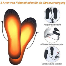 Komfortable, beheizbare Einlegesohlen, Fußwärmer, ultradünnes Design (4 mm), flexibel, gleichmäßige Wärmeverteilung, belüftet, für Damen und
