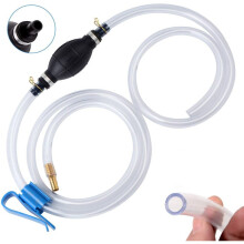 Handbränsleöverföringspump, snabbare och effektivare pumpning, inbyggd envägsstoppventil med flexibla och robusta PVC-slangar, manuell