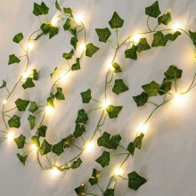 Decorative LED USB Powered String Lights For Garden, Lifelike Fake Ivy With Remote, Ideal Gift For Indoor Outdoor Decoration, Battery Operated,