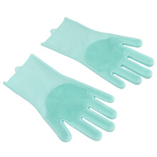 Haustier-Grooming-Handschuhe Silikon Haarentfernungs-Massager 33x15cm Grün
