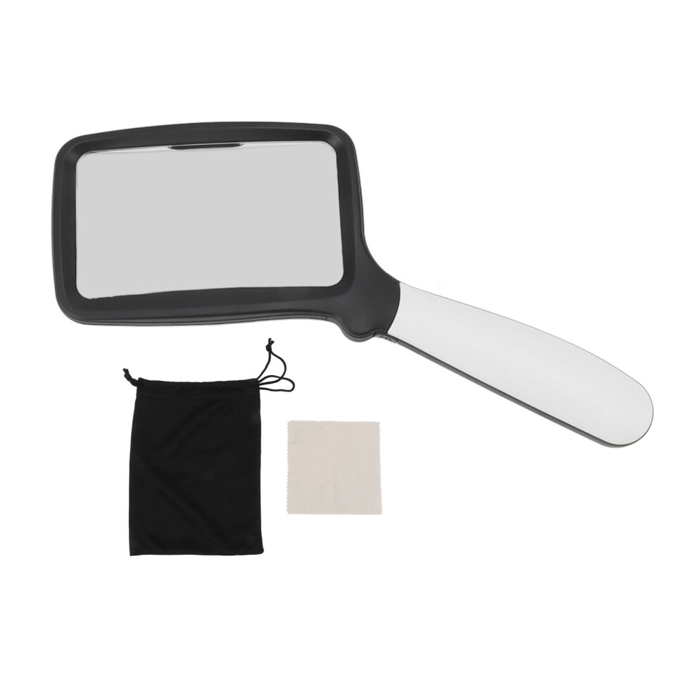 Foldable Handle, Macular Degeneration Aid with Low Vision Assistance, Folding Handheld Magnifying Glass for Rectangle Reading Magnifier, Large Screen