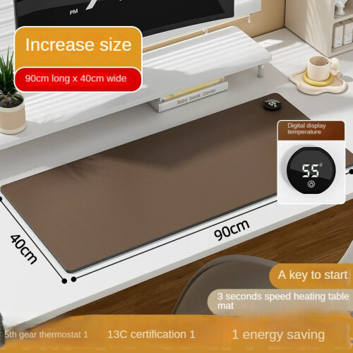 (Display digitale [90*40cm]], Marrone) Termoforo impermeabile da tavolo
