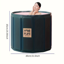 (New Golden Standard Green 80cm) Outdoor Portable Foldable Bathtub, Adult Extra-Large Insulated Waterproof Camping Best-Seller Bathtub - Foldable SPA