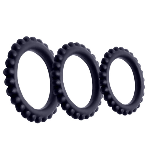 Three Men'S Silicone Ring Lock Cock Ring 1