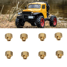RC Tooling Brass Wheel Lock Nut Set 8Pcs for Axial SCX24 1/24 RC Car 5mm