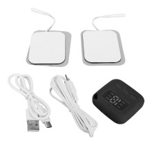 Électrodes TENS à microcourant portables en matériau ABS, auto-adhésives, petites, noires, pour épaules, cou, mains, taille et jambes,