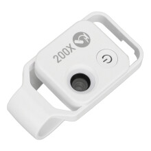Microscope pour téléphone 200X avec LED, pince de poche, batterie 3,7V 110mAh