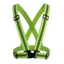 Reflective Safety Apparel, Adjustable Straps Vest, High Visibility Gear for Outdoor Activities, Comfortable Fabric, Elastic Bands, Breathable, for Nig
