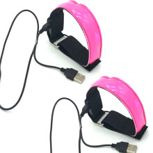 Reflekterande löparutrustning, armband med hög synlighet, uppladdningsbart batteri för utomhussporter, vattentät design, universell passform för