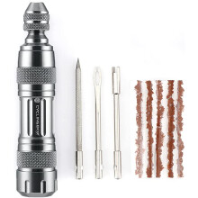 Versatile Tubeless Tire Repair Kits, For Instant Puncture Repair On Mountain And Road Bicycles, Complete With Storage Canister, Plugger Tool, And 5 Ru