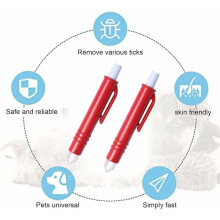 Pinça profissional para remoção de carrapatos em cães, com estojo incluso, pipetador para pipetas de até 25 ml e mecanismo de liberação
