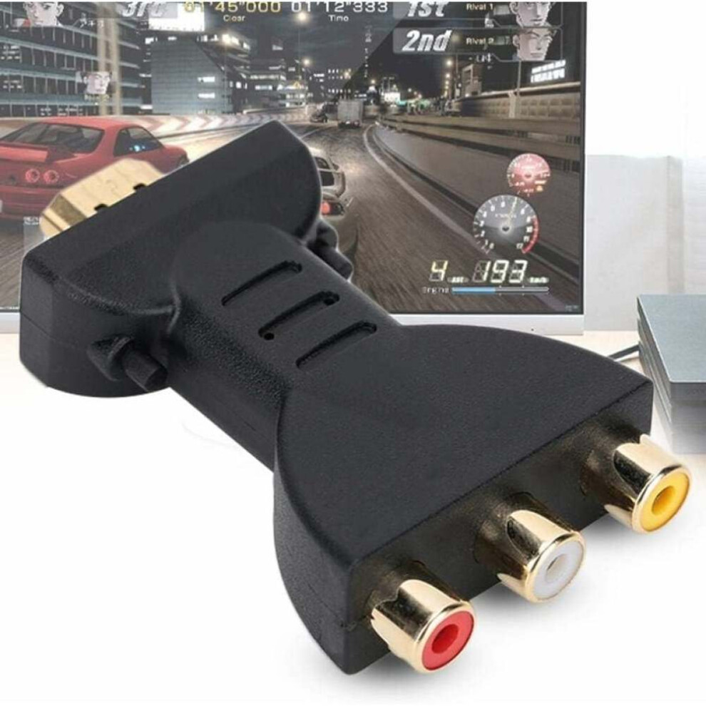High Definition Hdmi To Rca Adapter, Analog Signal Transmission -Plated Interface For Home Theater Systems, Full Hd Support Copper Plus Plastic, Gold 9169997249012