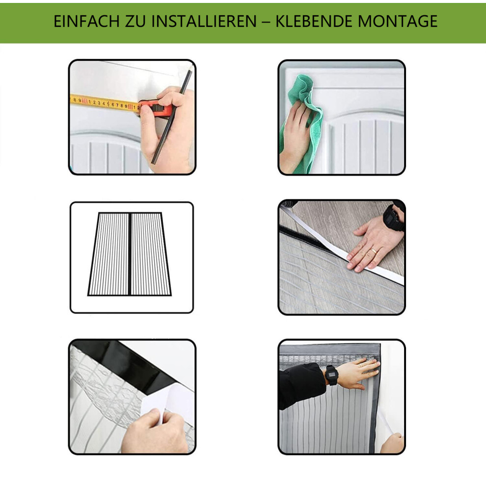 Magnet Screen Door For Patio, Hands Free Mesh Partition Ensures Breezy Insect Protection, Patio Screen Door Mesh Partition For Various Surfaces 9169997248947