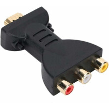 Adattatore HDMI-RCA in rame e plastica, supporto Full HD, interfaccia placcata in oro per la trasmissione del segnale analogico, adattatore per
