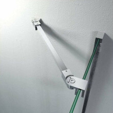 Edelstahl-Tragstange für rahmenlose Duschtüren, Wand-Glas-Montage gewährleistet erhöhte Stabilität bei verschiedenen Glasstärken,