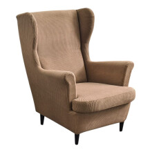 Funda para sillón orejero, suave con parte inferior elástica y tejido jacquard de spandex, protector de muebles con material elástico de alta