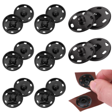 Sew on Snap Buttons, Snap Button for Clothing 25mm Black Fasteners, Versatile Use for Different Fabrics, Practical and Multifunctional Sewing