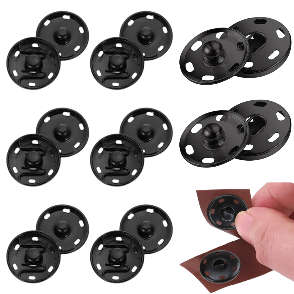 Metal Snaps Fasteners For Sewing Projects, Easy To Use Invisible Closure, Press Studs Buttons Ideal For Diy Crafts, Sturdy And Durable Rust-Resistant 9405630032017