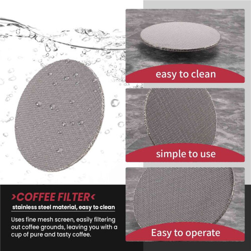Coffee Filter Mesh,Reusable Coffee Puck Screen High Strength Durable for  Coffee Maker Filters Accessories 54mm 1