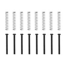 8 Pcs M2.5x32MM Electric Guitar Humbucker Pickups Adjust Height Screw and Spring - Pitch 0.4mm - Black