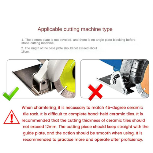 45 Degree Angle-Cutting Machine Support Mount Ceramic Tile Cutter Chamfer for Stone Building Tool Corner-Cutting 1