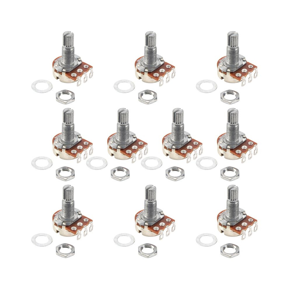 Guitar Small Size Pots B500k Potentiometers For Guitar Bass Parts (Pack Of 10) 6033590057028