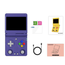 ANBERNIC RG34XXSP Flip Handheld Game Console 3.4 Inch IPS Screen 64G 5K Games 3300mAh Foldable WIFI Retro Video Gaming Player,A