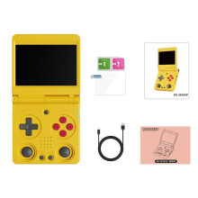 ANBERNIC RG34XXSP Handhållen Spelkonsol, Hopfällbar, 3,4-Tums IPS-Skärm, 64 GB, 5K-Spel, 3300 MAh, Hopfällbar, WIFI, Retro Videospelsspelare, B
