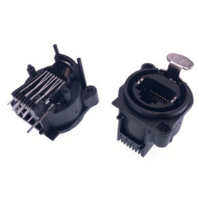 10 Connecteurs XLR RJ45 à Aiguille Coudée, Forme Carrée, pour Montage sur Panneau PCB, Châssis, Adaptateur XLR