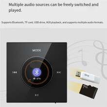 Aan de Muur Te Monteren -Audiobedieningspaneel 86 met 2x25W-Versterker, Plafondluidsprekers voor Achtergrondmuzieksysteem voor Thuis B