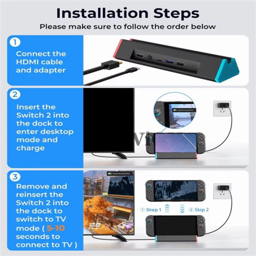 For  2 Dock Station 4K@120Hz -Compatible USB & Type C  Enhanced Gaming Performance Accessories 1
