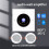 Wall-Mounted  Audio Control Panel 86 with 2x25W Amplifier Ceiling Speakers for Home Background Music System B 2