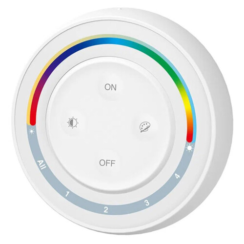 S2W+ 4-Zone 2.4GHz Rainbow Remote Adjustable Saturation CCT/Brightness  RGBCCT for Series Bulb Light Controller