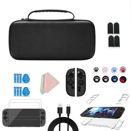 Storage Bag for  2 Accessories Kit   2  Case Screen Protector Case Joystick Cap Data Cable
