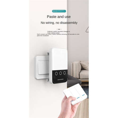 Automatic Light Off Handy Gadget Dormitory Upper Wireless Remote Control  Panel Wiring Free Wall Notepaper 2
