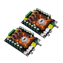 2 Peças TDA7498E 2.0 Módulo Estéreo HIFI 160W X 2 Placa Amplificadora Digital de Alta Potência com Suporte BTL 220W e Ventilador de Resfriamento