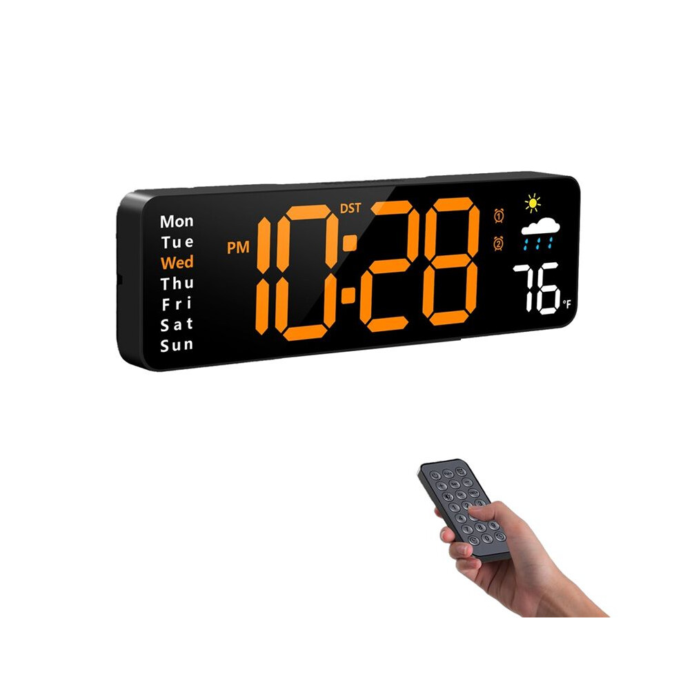 Digital Wall Clock, Digital Clock Large Display, Corded Led Alarm Clocks With Date,Week,Temp,Humidity,Auto Dst,Countdown 4713821201612
