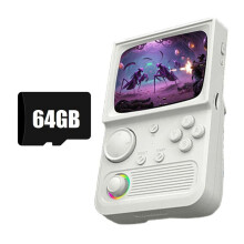 R36T Retro Handheld Game Console 64G 15000 Games 3.5 Inch IPS Screen Portable Pocket Video Game Player White