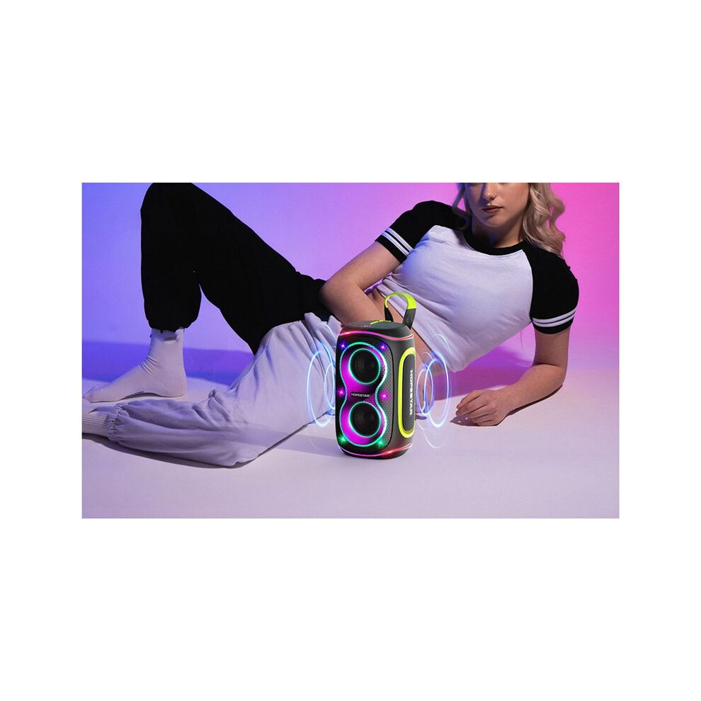 Hopestar Wireless Bt Speaker Portable Subwoofer Outdoor Waterproof Pulse Rgb Stereo Surround Subwoofer Black 4713062623907