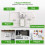 Digital Refrigerator Thermometer 2 Pack,Waterproof Fridge Thermometer, Max/Min Record Function,Timer Function White 6